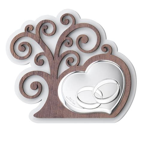 Medalion Casatorie cu Pomul Vietii Argint 15x13 cm - ICOANE de ARGINT