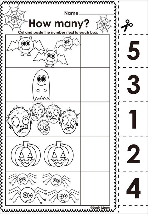 Halloween Activity Worksheet - Counting 1-5 / How many? | Halloween ...