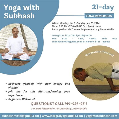 21day Yoga Immersion, Jan 8-28, 2024, 206 Redwood Park Dr, Morrisville ...