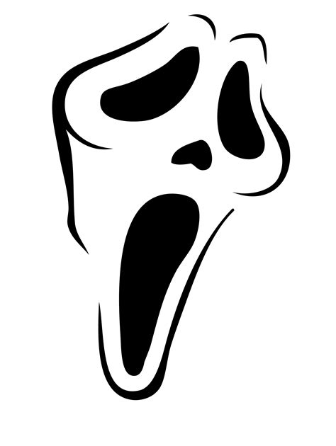 Ghostface Pumpkin Stencil Printable Free - Printable Free Templates