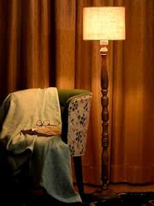 Green Girgit Wooden Floor Lamp in Walnut Brown Color with Jute Brown ...
