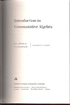 Image result for Introduction to Commutative Algebra