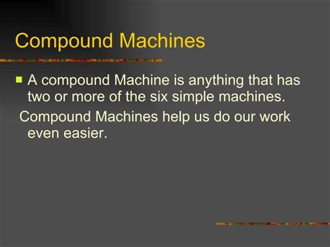 Image result for Simple Machine vs Compound Machine
