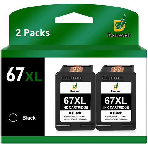67xl Ink Cartridge 2 Pack Replacement for HP Deskjet 2742e 2752e 2755e ...