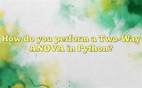 Anova in Python 的图像结果