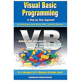 Buy Visual Basic Programming Book Online at Low Prices in India ...
