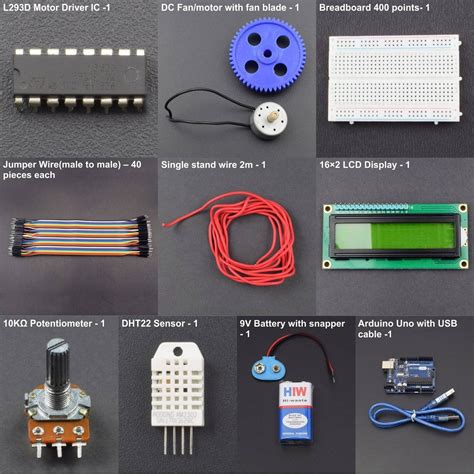 Make a Temperature Controlled Fan using DHT22 and 16*2 – REES52