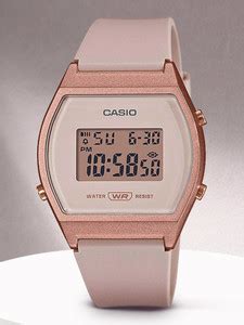 CASIO LW-204-4ADF Vintage Rose Gold Dial Pink Resin Strap Digital Watch ...