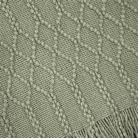 Beverly Sage Green Throw Blanket, 50x60