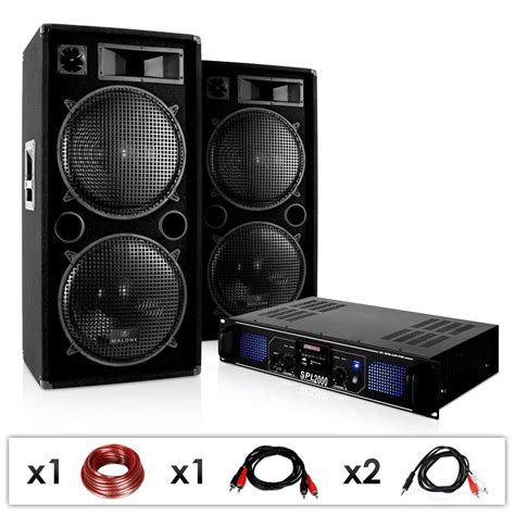 Sistema de sonido "DJ-42" 3000W Altavoces Amplificador USB SD ...