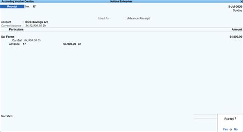 GST Advance Receipts