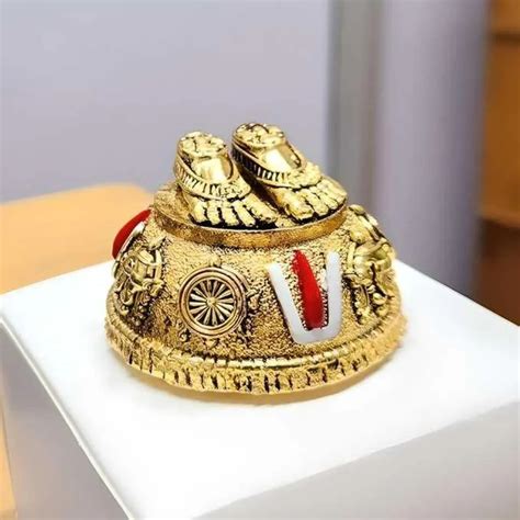 Gold Plated Antique Lord Balaji Charan Paduka Set of 2 – BUYZO