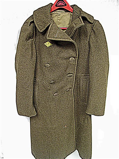Genuine WW2 US Army Trench Coat Overcoat Wool Great Coat. SZ 36R ...