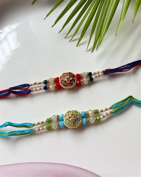 Royal Bliss Kundan Rakhi SET OF 2 – Mukhautaa