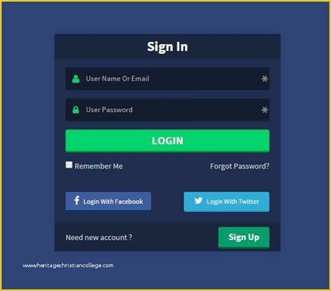 Image result for Sign Up Form Template HTML