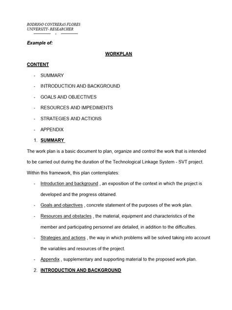 Image result for Work Project Plan Write Up Sample