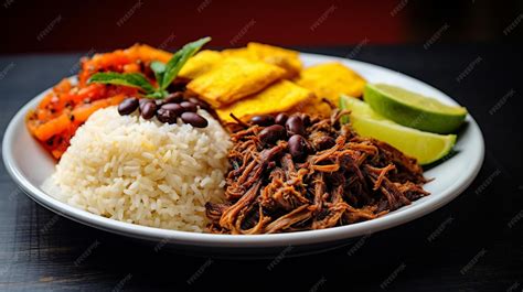 Premium AI Image | Pabelln Criollo Venezuelan National Dish with ...