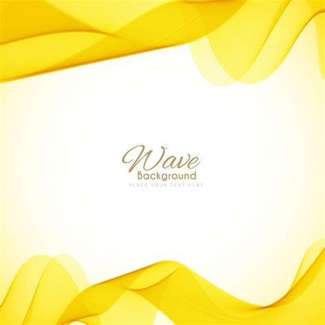 Yellow waves background | Free Vector