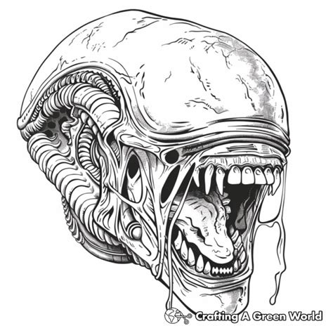 Alien Xenomorph Coloring Pages 的图像结果