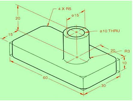 Figure 9 showing the procedure of using dimension lines, extension ...