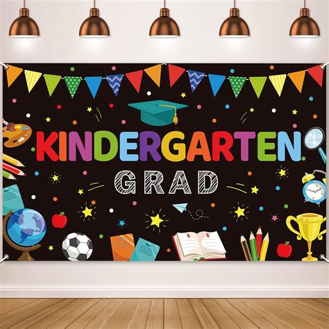 Kindergarten Graduation Party Decorations Backdrop Preschool Graduate ...
