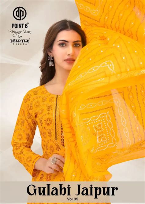 Deeptex Gulabi Jaipur Vol 5 Readymade Anarkali Style Kurti Pant With ...