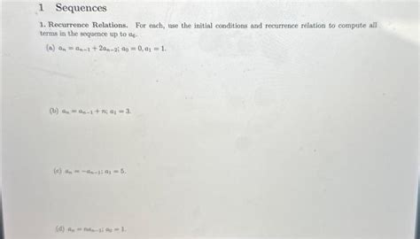 Image result for Recurrence Relation First Step