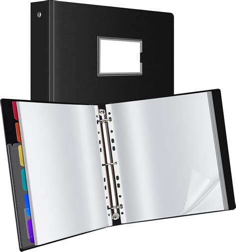 Uquelic Presentation Ring Binder, A4 Display Folder with 50 Punched ...