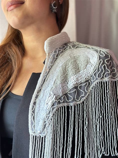 Shop Paisley Hand Embellished Cape with Minimal Motifs Now – Nolabels