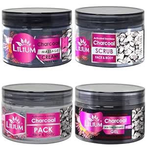 Lilium Activated Bamboo Charcoal Facial Kit 1000G | Nourishes & Tighten ...