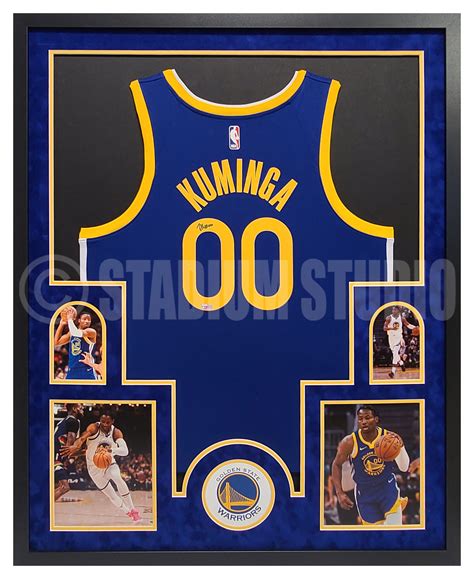 Jonathan Kuminga Autographed Framed Warriors Navy Jersey - The Stadium ...