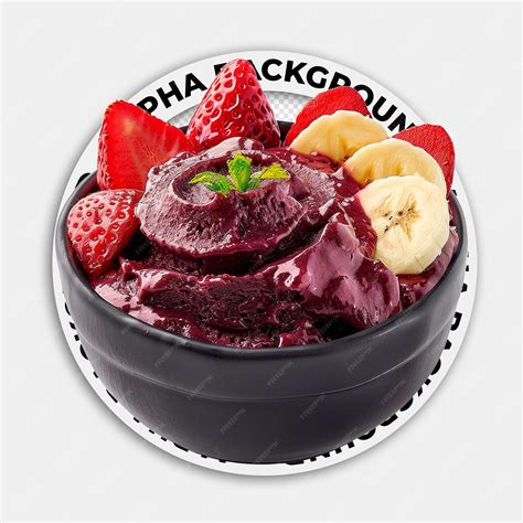 Premium PSD | A bowl of acai ice cream ice cream image without background