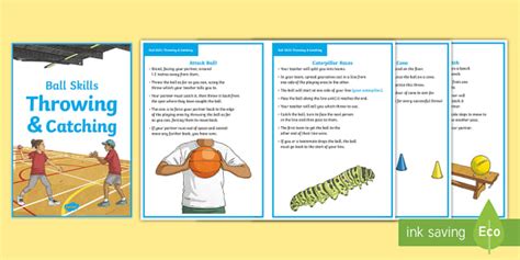 Ball Skills Throwing and Catching Activity Cards - Twinkl