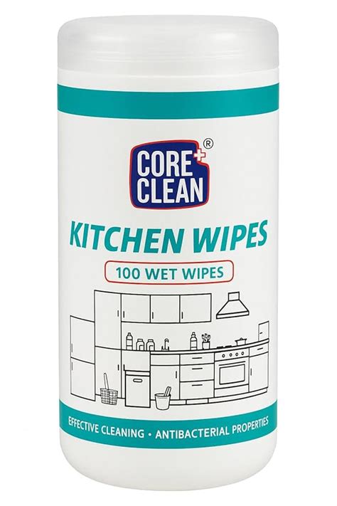 Core Clean Kitchen Wipes - 100-Count Pack Non-Toxic and Food-Safe ...