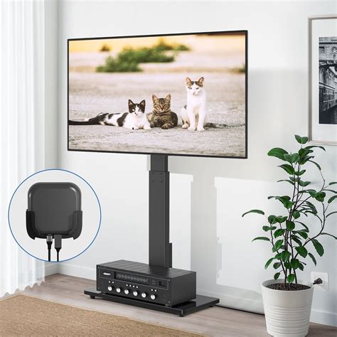 RTVR Modern Tall Floor TV Swivel Stand for Screens up to 70 inch, Power ...
