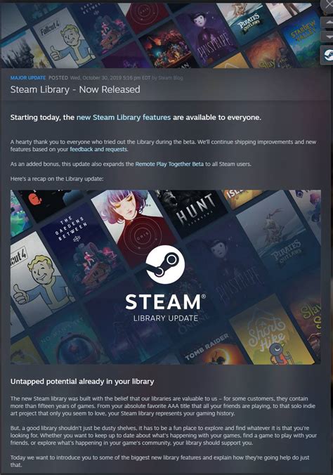 Steam Library Update 的图像结果