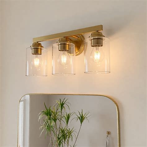 allen + roth Emeryson 17.75-in 3 Light Gold Transitional Bathroom ...