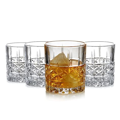 SODUKU Italian Premium Diamond Whisky Glass Set of 2, 300 ml Whisky ...