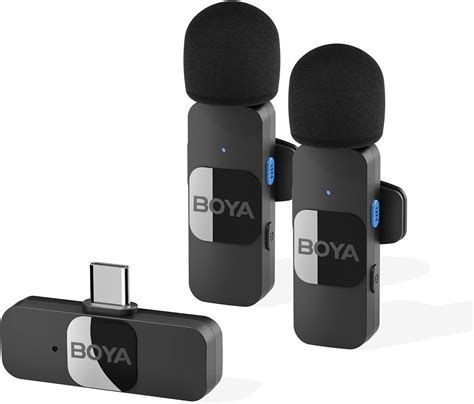 Amazon.com: BOYA Wireless Lavalier Microphone for Android USB C ...