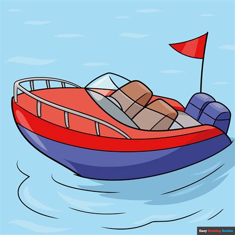 How to Draw a Speed Boat - Really Easy Drawing Tutorial