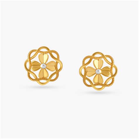 Floral Wirework Stud Earrings