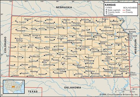 Printable Kansas Counties Map