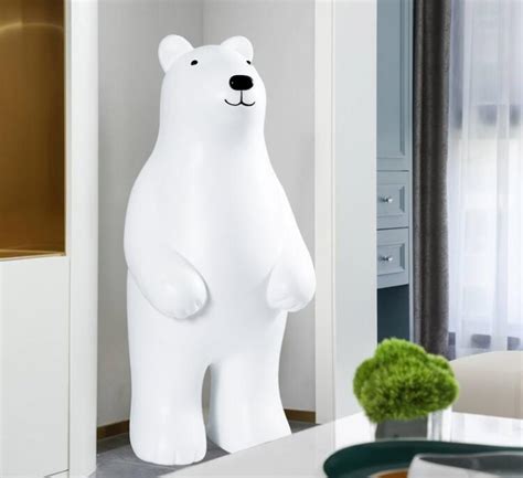玻璃钢呆萌熊雕塑摆件，现在家庭都喜欢摆放这款熊! - 欧迪雅凡家具