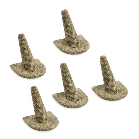 5 Burlap Ring Finger Jewelry Holder Showcase Display Stands | Michaels
