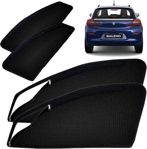 Autofact Magnetic Window Sunshades/Curtains for Maruti Baleno [Set of ...