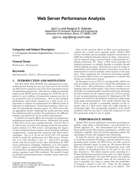 Web Server Performance 的图像结果