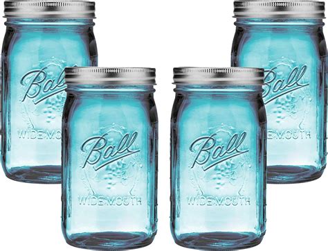 Ball Mason Jar-32 oz Aqua Blue Ball Collection Elite Color Series ...