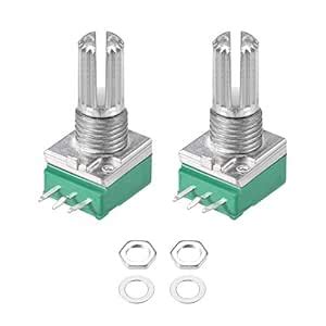 uxcell Potentiometer B100K Ohm Variable Resistors Single Turn Rotary ...