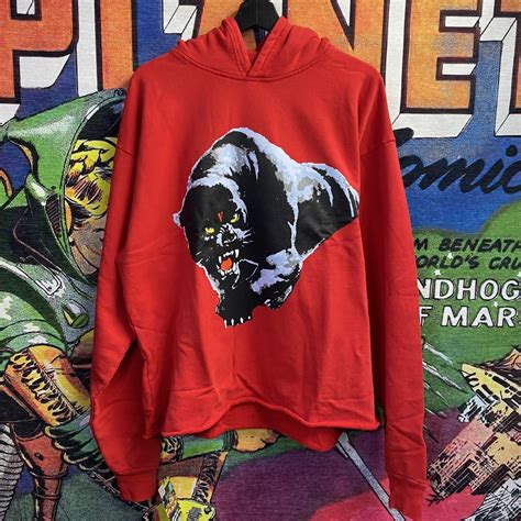 Vlone Men's Red Hoodie | Depop