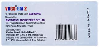 Vogs gm 2 Tablet 15: Uses, Side Effects, Price & Substitutes